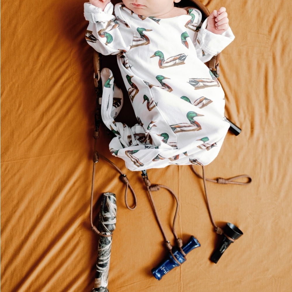 Velvet Fawn Mallard Duck Baby Gown - Picture 5 of 5